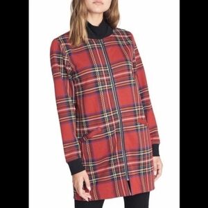 Sanctuary size large red plaid  jacket  EUC. Like new